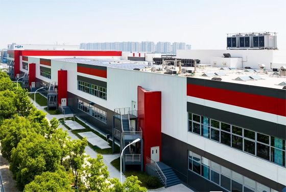 โกดังโครงสร้างสแตนเลสสแตนเลส Gutter Steel ด้วยการวาด BIM และการออกแบบหลังคาแผ่นสแตนเลสเดียว