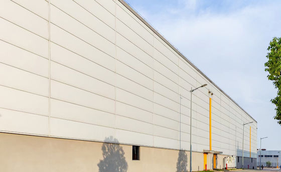 อายุการใช้งานยาว สร้างโกดังสแตนเลสกรอบแข็ง สร้างโกดังที่มีขนาดและการวางแผนที่สามารถปรับแต่งได้